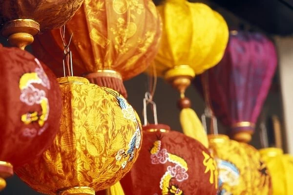 Vietnam, Hoi An. Large lanterns, souveniers