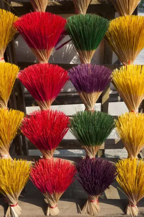 Framed Print : Vietnam, Hue, arrangement of incense sticks