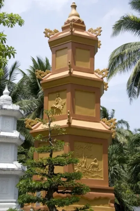 Framed Print : Vietnam, (near Saigon) My Tho. Vinh Trang Pagoda Framed Print : Vietnam, (near Saigon) My Tho. Vinh Trang Pagoda