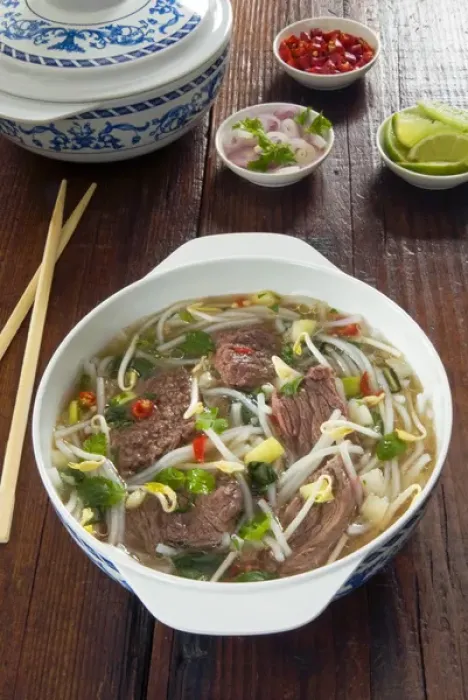 Framed Print : Vietnamese Pho beef broth, Vietnam, Asia Framed Print : Vietnamese Pho beef broth, Vietnam, Asia