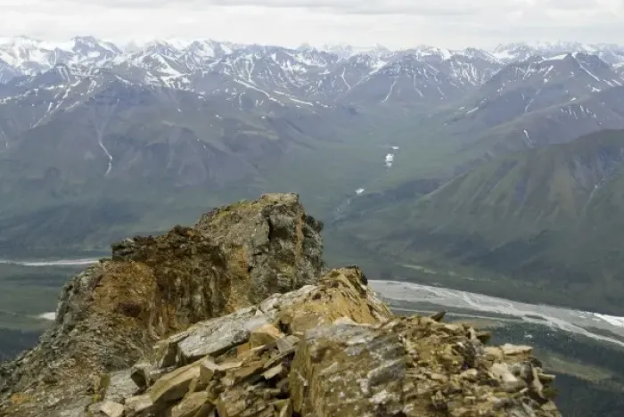 Framed Print : View From 6700 Feet Over Wood River Valley and Denali Wildnerness Lodge, Wood River Valley