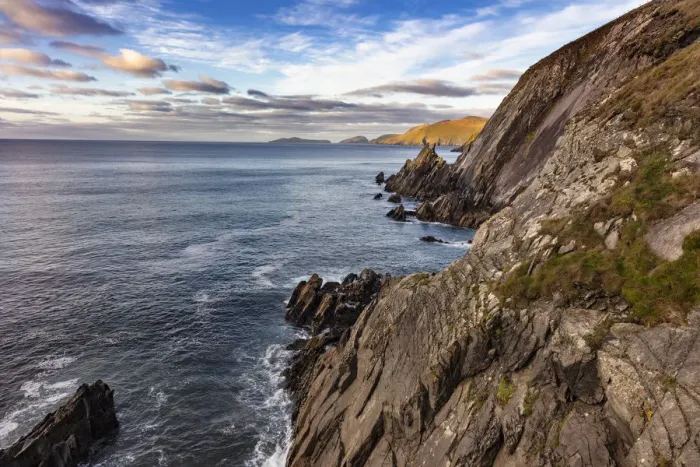 Framed Print : View of the Blasket Islands from Dunmore Head the westernmost point of Europe