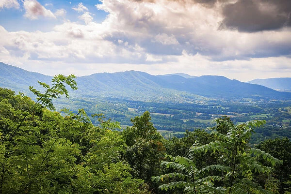 View from Blue Ridge Parkway, Smoky Mountains, USA