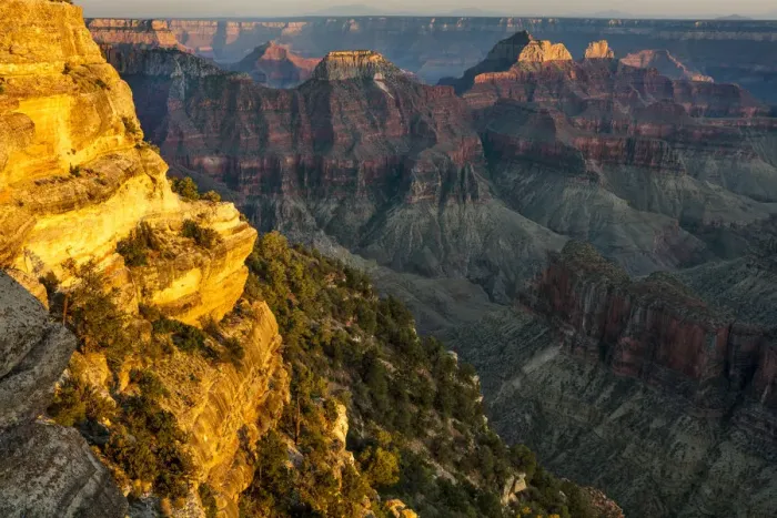Framed Print : View from Bright Angel Point on the North Rim of Grand Canyon National Park, Arizona, USA
