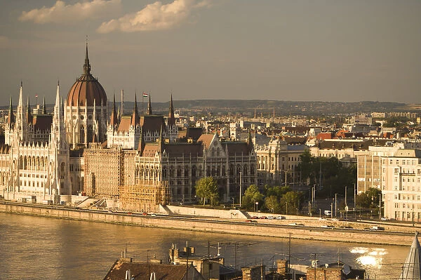 View from Castle Hill, Buda side Central Budapest, H Capital of ungary, Europe