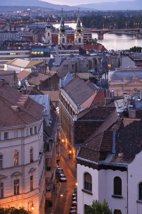 Framed Print : View from Castle Hill, Buda side Central Budapest, H Capital of ungary, Europe