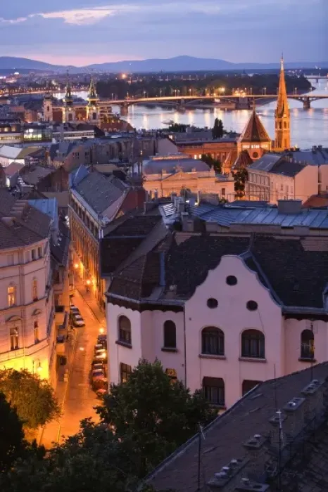 Framed Print : View from Castle Hill, Buda side Central Budapest, Capital of Hungary, Europe