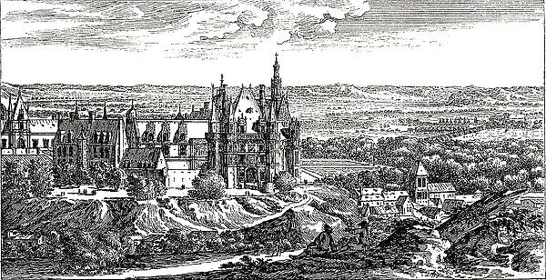 View of Chateau de Gaillon, Normandie. 1658. Engraving. Copyright: aA Collection