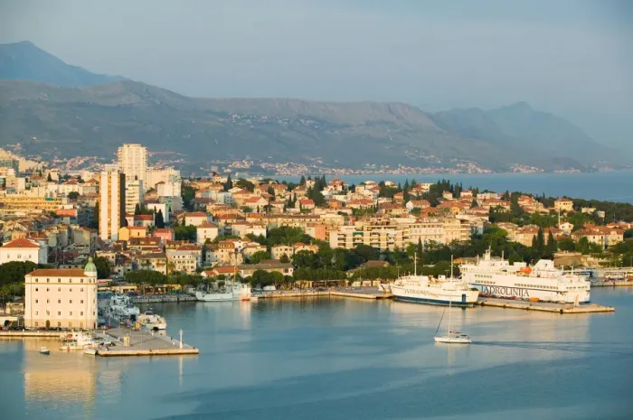 Framed Print : view of the city, split, croatia, eastern europe. balkan, europe Framed Print : view of the city, split, croatia, eastern europe. balkan, europe