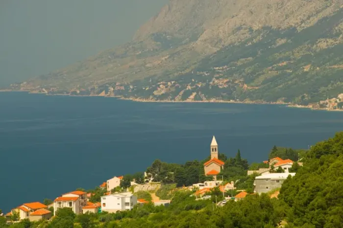 Framed Print : view of coastline, dalmatia, croatia, eastern europe. balkan, europe Framed Print : view of coastline, dalmatia, croatia, eastern europe. balkan, europe