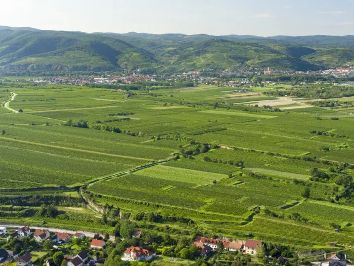 Framed Print : View towards the Danube from Gottweig Abbey, a UNESCO World Heritage Site, Wachau