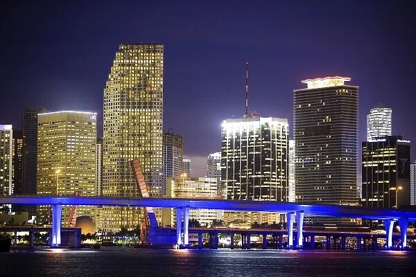 View of downtown Miami, Florida, USA