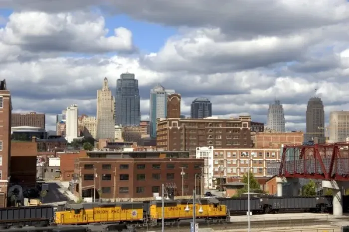 Framed Print : View of downtown from Union Station at Kansas City, Missouri Framed Print : View of downtown from Union Station at Kansas City, Missouri
