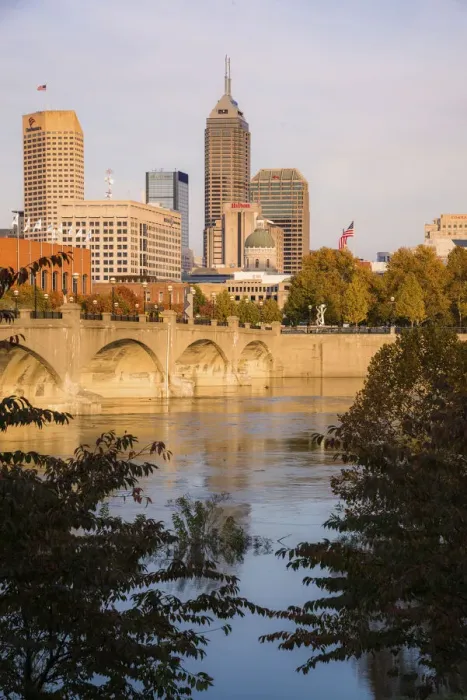 Framed Print : View of downtown from the west bank of White River, White River State Park, Indianapolis, Indiana, USA Framed Print : View of downtown from the west bank of White River, White River State Park, Indianapolis, Indiana, USA