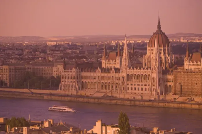 Framed Print : View from Fishermens Bastion next to Matyas Church, Castle Hill, Bude side of Central Budapest Framed Print : View from Fishermens Bastion next to Matyas Church, Castle Hill, Bude side of Central Budapest