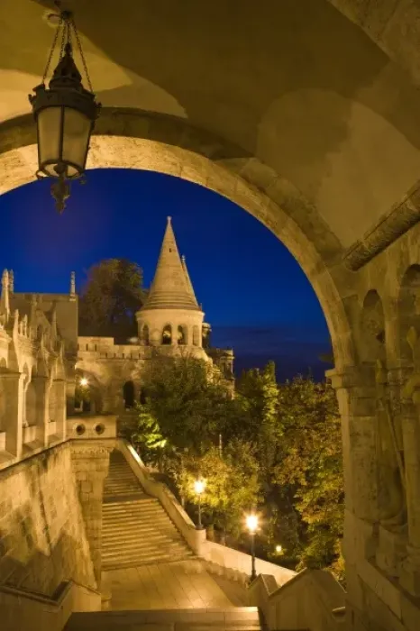 Framed Print : View from Fishermens Bastion next to Matyas Church, Castle Hill, Bude side of Central Budapest Framed Print : View from Fishermens Bastion next to Matyas Church, Castle Hill, Bude side of Central Budapest