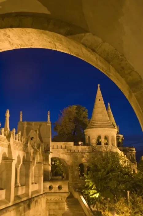 Framed Print : View from Fishermens Bastion next to Matyas Church, Castle Hill, Bude side of Central Budapest Framed Print : View from Fishermens Bastion next to Matyas Church, Castle Hill, Bude side of Central Budapest