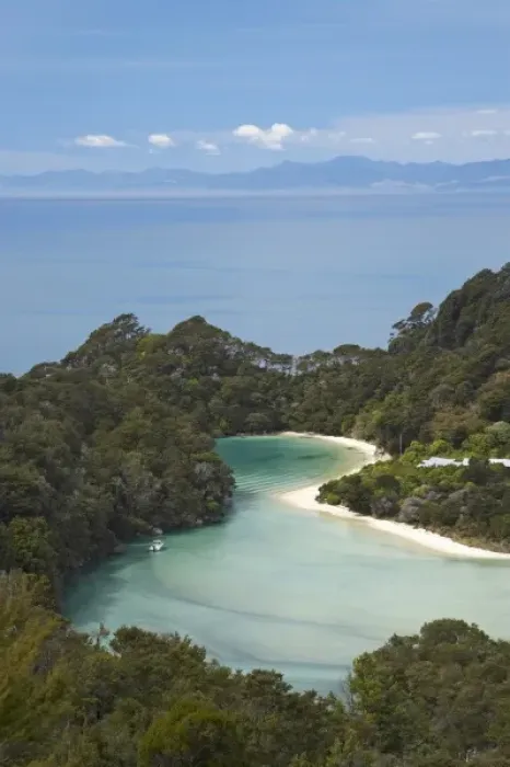 Framed Print : View of Frenchman Bay from Abel Tasman Coastal Track, Abel Tasman National Park, Nelson Region