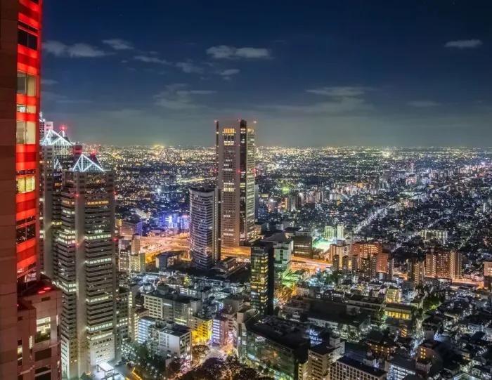 Framed Print : View from the Government Building of Tokyo Japan, cityscape at night Framed Print : View from the Government Building of Tokyo Japan, cityscape at night
