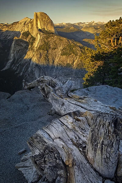 View of Half Dome from Glacier Point at sunset, Yosemite National Park, California