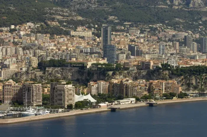 Framed Print : View from Helicopter, Cote d Azur, Monaco Framed Print : View from Helicopter, Cote d Azur, Monaco