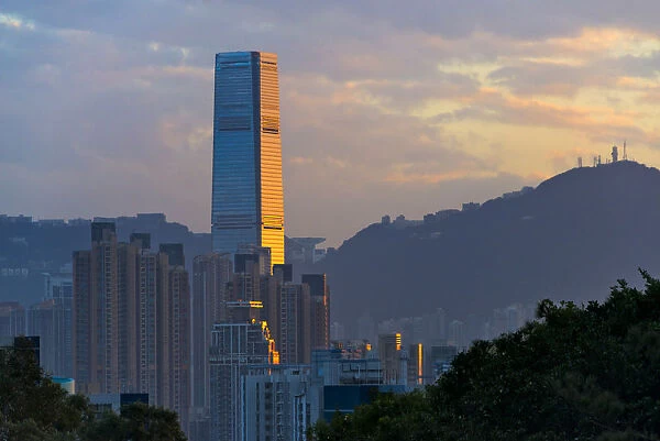 View of high-rise in downtown, Hong Kong, China