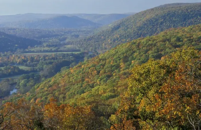 Framed Print : The view of the Housatonic River from Calebs Peak on the Appalachian Trail in