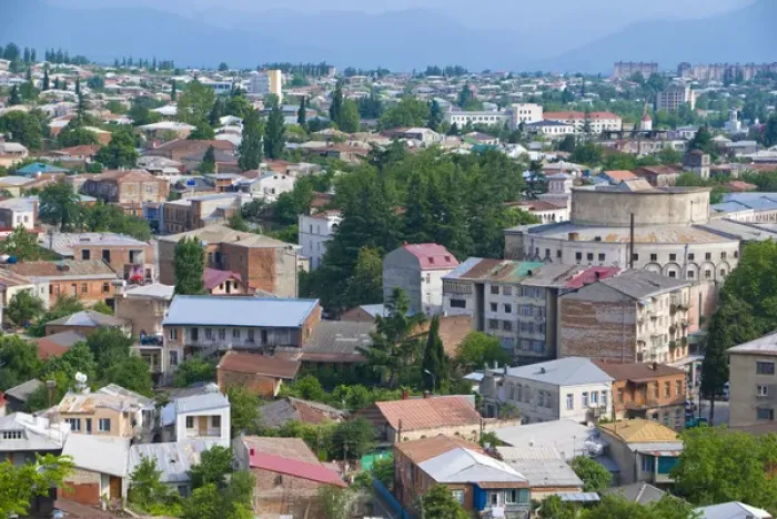 Framed Print : View of Kutaisi, second largest city in Georgia, Caucasus Framed Print : View of Kutaisi, second largest city in Georgia, Caucasus