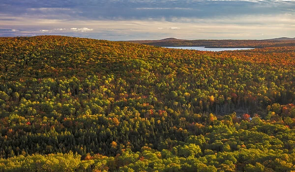 View of Lake Medora from Brockway Mountain near Copper Harbor in the Upper Peninsula of Michigan