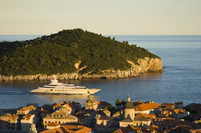 Framed Print : View of Lokrum Island and Walled City of Dubrovnik, Southeastern Tip of Croatia, Dalmation Coast Framed Print : View of Lokrum Island and Walled City of Dubrovnik, Southeastern Tip of Croatia, Dalmation Coast