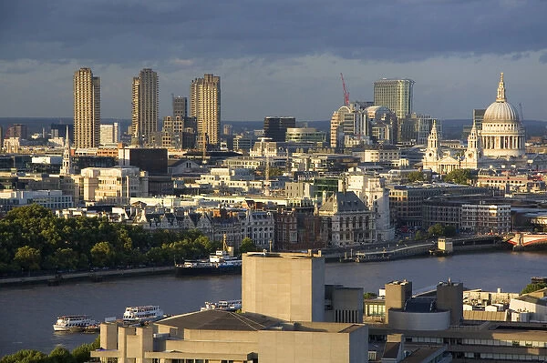 View from the London Eye of the city of London, England