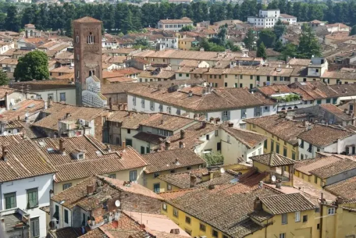 Framed Print : View of Lucca from Torre Guinigi, Lucca, Tuscany, Italy, Europe Framed Print : View of Lucca from Torre Guinigi, Lucca, Tuscany, Italy, Europe