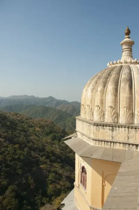 Framed Print : View of the mountains surrounding Kumbhalgarh Fort, Kumbhalgarh, Rajasthan, India