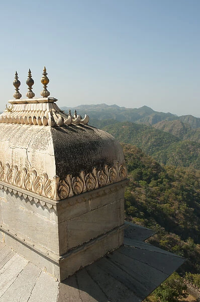 View of the mountains surrounding Kumbhalgarh Fort, Kumbhalgarh, Rajasthan, India
