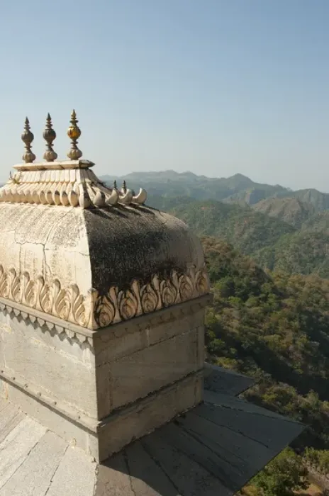 Framed Print : View of the mountains surrounding Kumbhalgarh Fort, Kumbhalgarh, Rajasthan, India