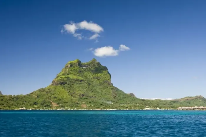 Framed Print : View of Mt. Otemanu in Bora Bora, Society Islands, French Polynesia Framed Print : View of Mt. Otemanu in Bora Bora, Society Islands, French Polynesia