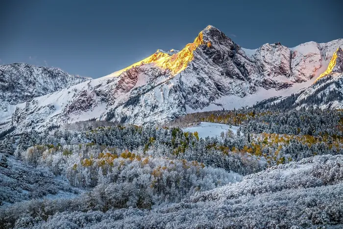 Framed Print : View of Mt. Wilson from Dallas Divide in Colorado