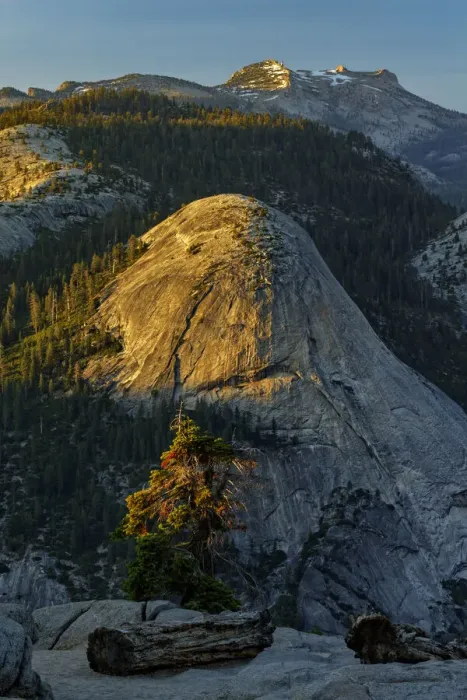 Framed Print : View of North Dome from Glacier Point at sunset, Yosemite National Park, California Framed Print : View of North Dome from Glacier Point at sunset, Yosemite National Park, California