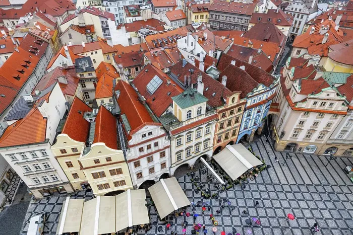 Framed Print : View from the Top of Old Town Hall in Prague, Czech Republic Framed Print : View from the Top of Old Town Hall in Prague, Czech Republic