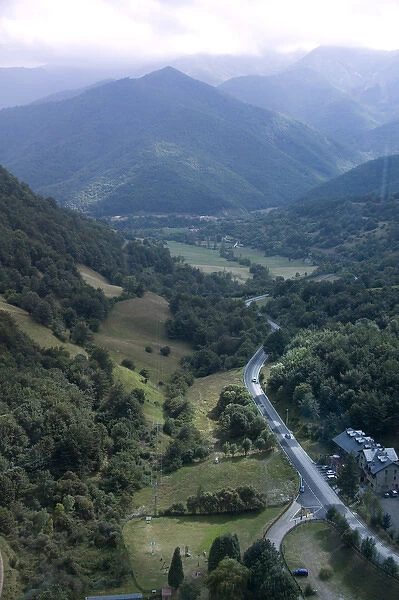 View of the Picos de Europa from an aerial tramway at Fuente De, Liebana, Cantabria