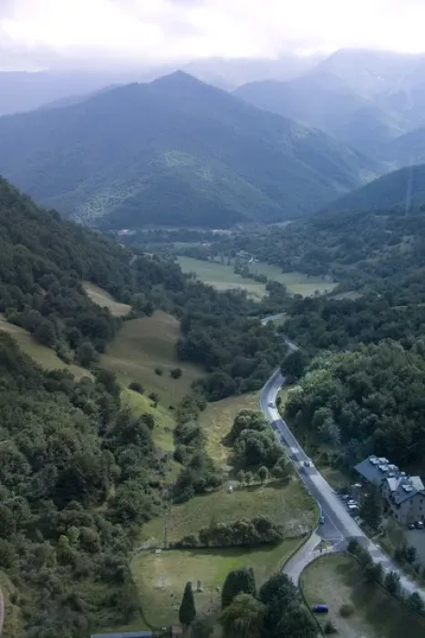 Framed Print : View of the Picos de Europa from an aerial tramway at Fuente De, Liebana, Cantabria