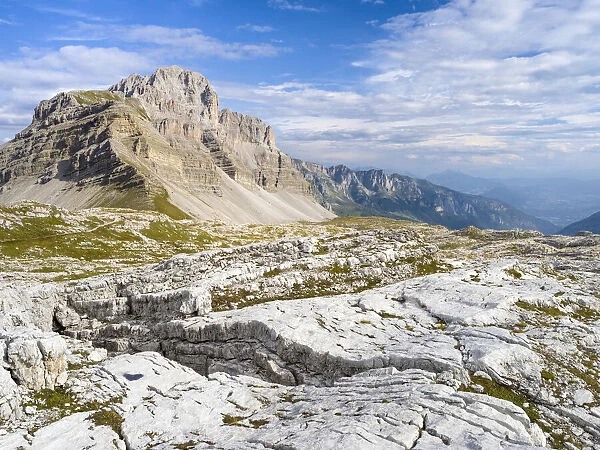 View towards Pietra Grande. The Brenta Dolomites, UNESCO World Heritage Site