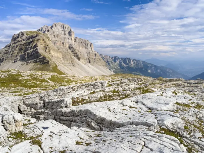 Framed Print : View towards Pietra Grande. The Brenta Dolomites, UNESCO World Heritage Site