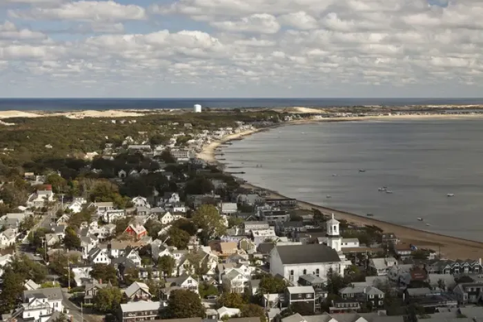 Framed Print : View of Provincetown, Cape Cod, from Pilgrim Tower, Massachusetts Framed Print : View of Provincetown, Cape Cod, from Pilgrim Tower, Massachusetts