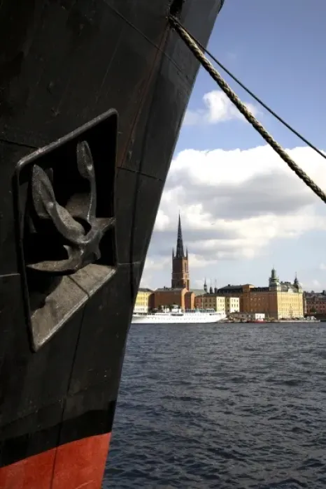 Framed Print : The view of Riddarholmen Island and the black spire of Riddarholmskyrkan(Riddarholmen