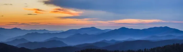 Framed Print : View of Smoky Mountain Range from Clingmans Dome Framed Print : View of Smoky Mountain Range from Clingmans Dome