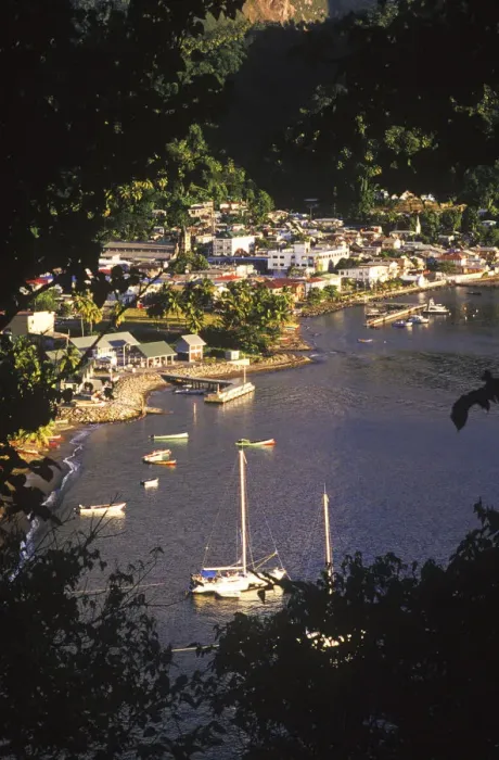 Framed Print : View of Souffriere, St Lucia Framed Print : View of Souffriere, St Lucia