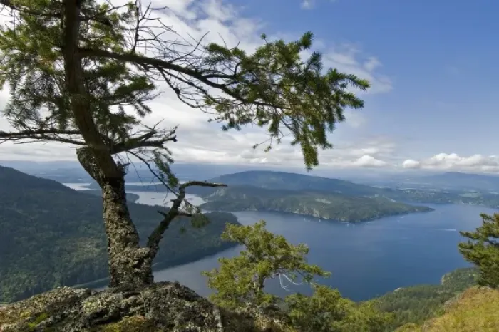Framed Print : View of the Strait of Georgia from Mount Maxwell, Mount Maxwell Provincial Park, Salt Spring Island