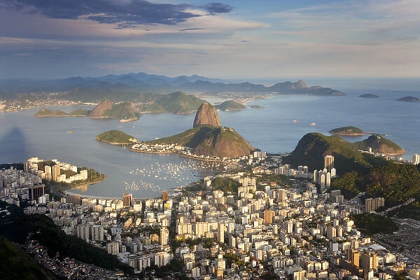 View over Sugarloaf mountain in Guanabara Bay, Rio de Janeiro