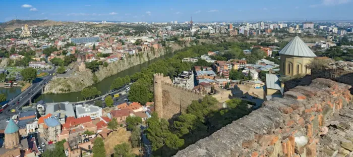 Framed Print : View of Tbilisi from Narikala fortress, Georgia Framed Print : View of Tbilisi from Narikala fortress, Georgia